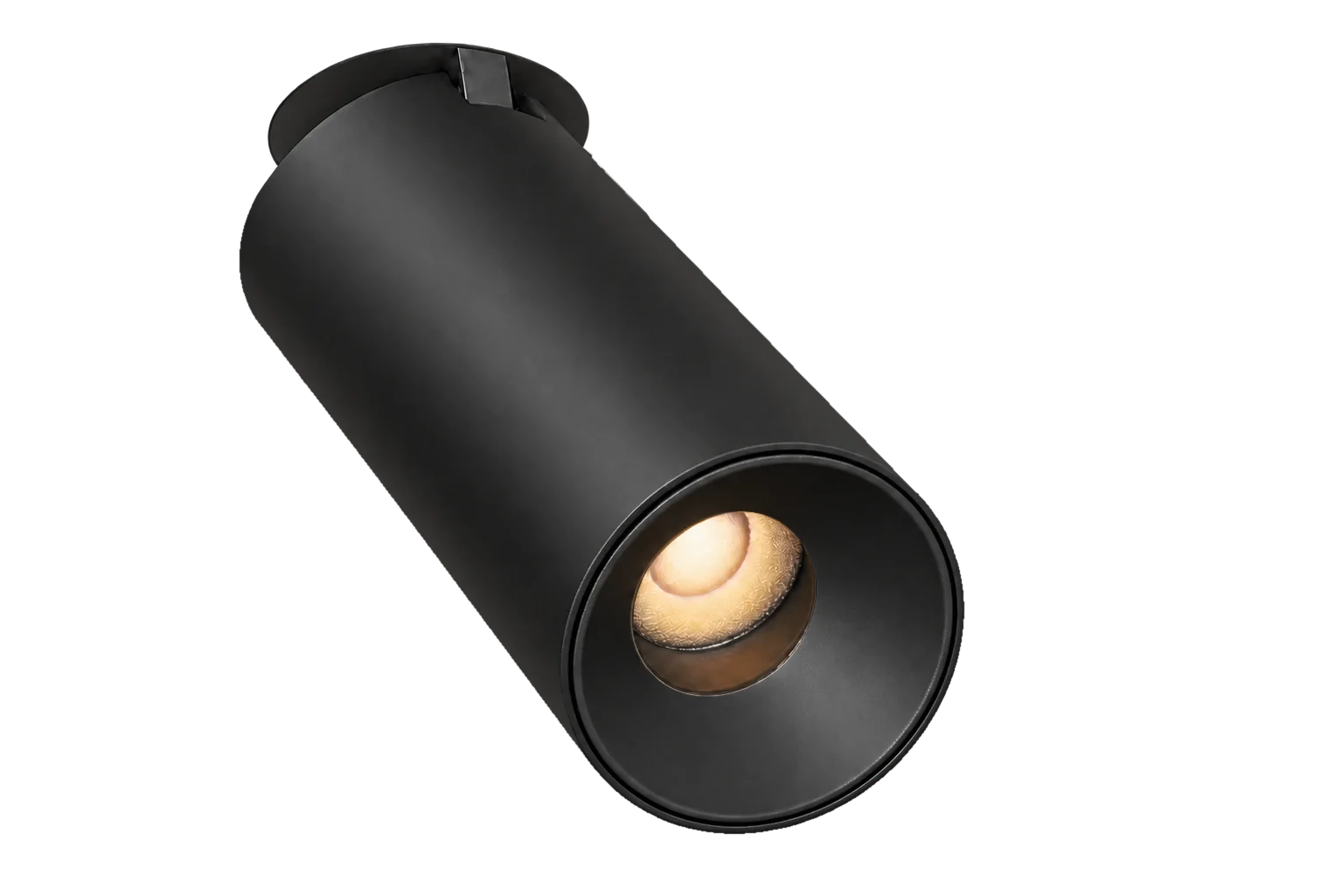 Luxci Series S Tube in matte black, angled view